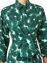 Printed Poplin Shirt Dress