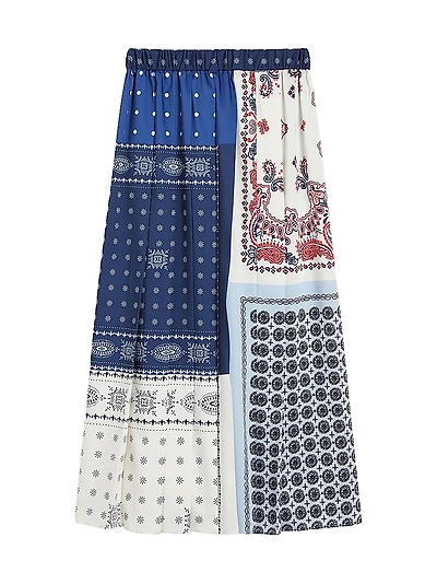 Printed Twill Skirt