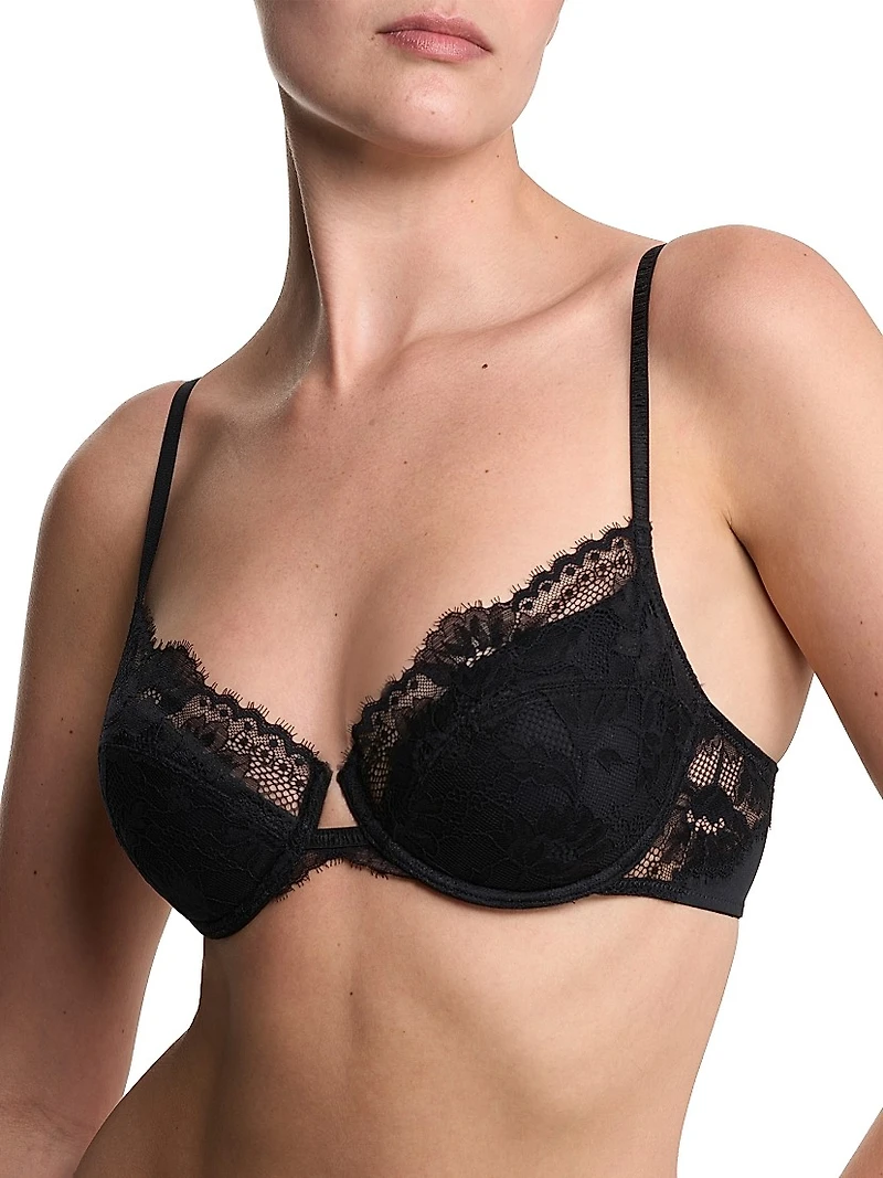 Fleur Padded Underwire Lace Demi Bra