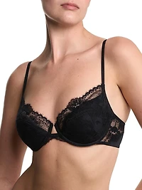 Fleur Padded Underwire Lace Demi Bra