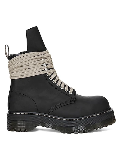 Dr. Martens x Rick Owens Quad-Sole Steel-Toe Leather Boots