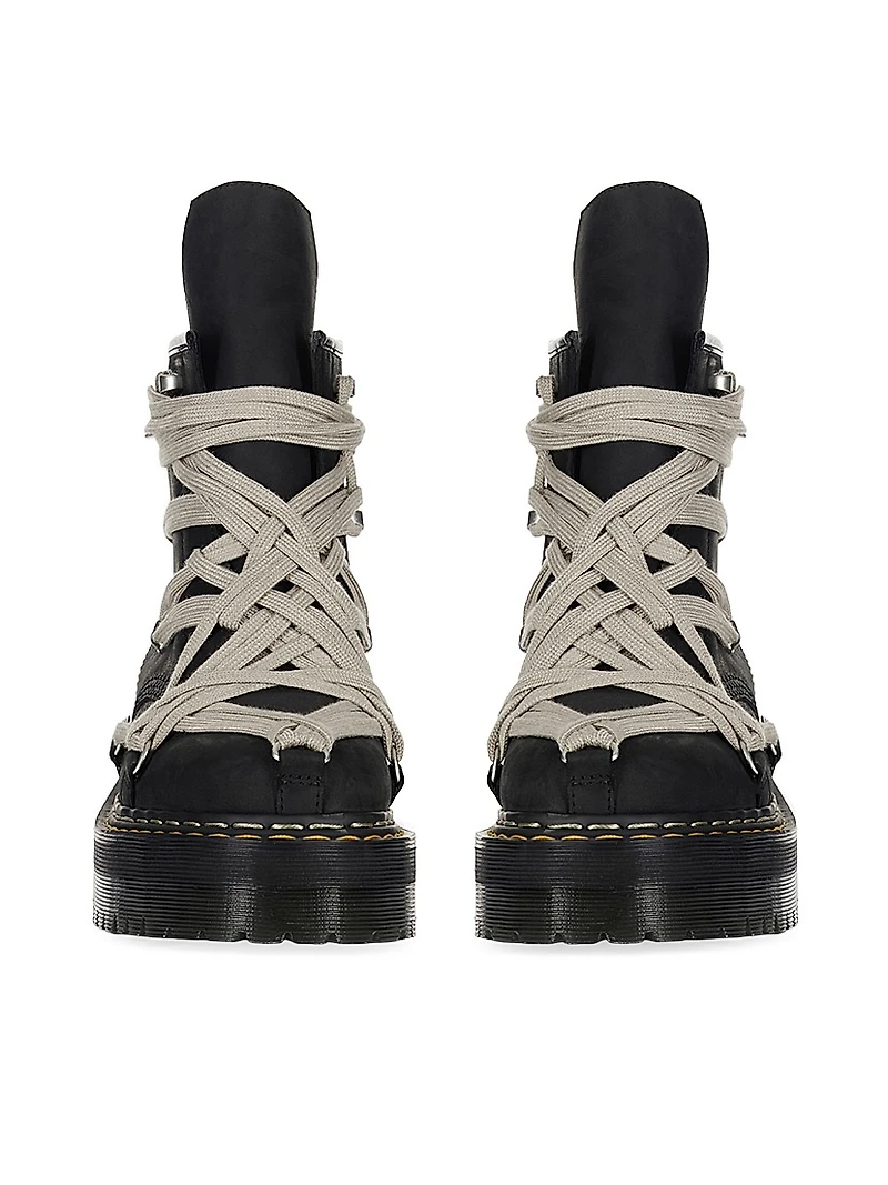 Dr. Martens x Rick Owens 1460 Quad-Sole Megalace Leather Boots