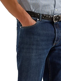 Comfort Cotton Denim Traditional Fit Five Pocket Jeans