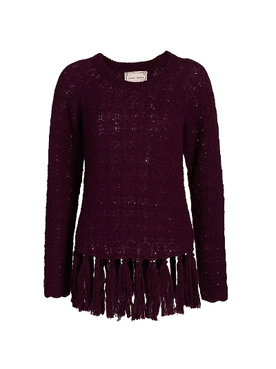 Fia Alpaca-Blend Fringe Sweater
