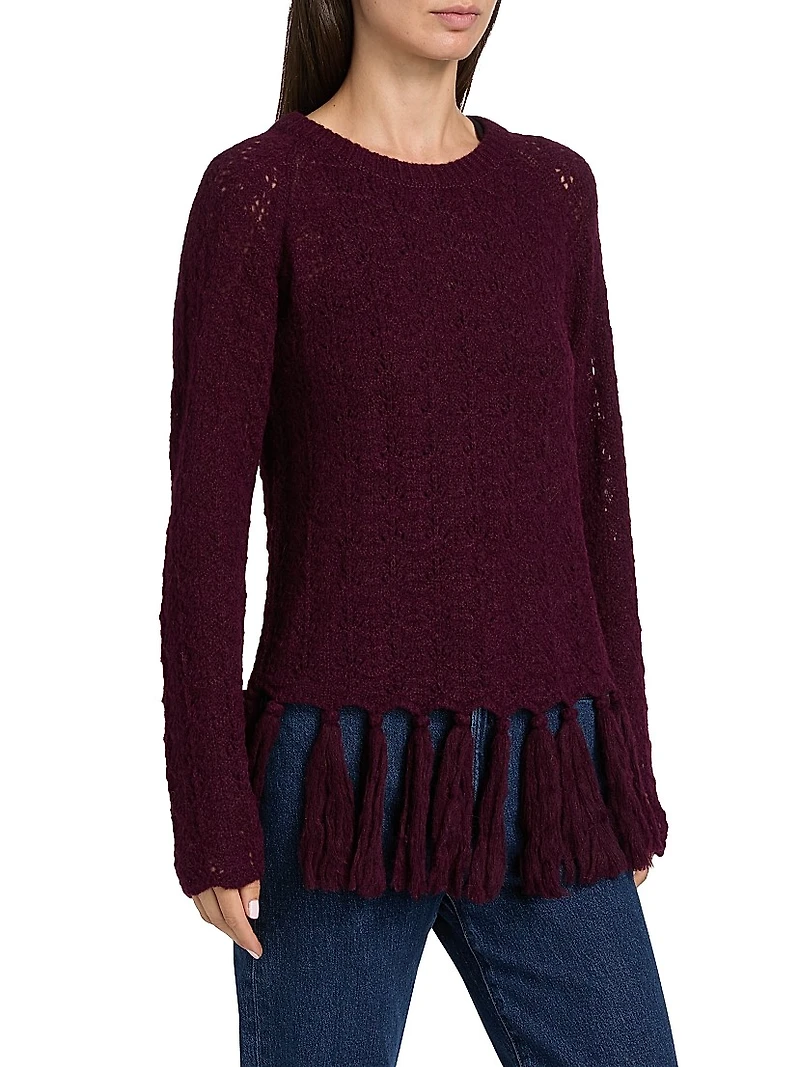 Fia Alpaca-Blend Fringe Sweater