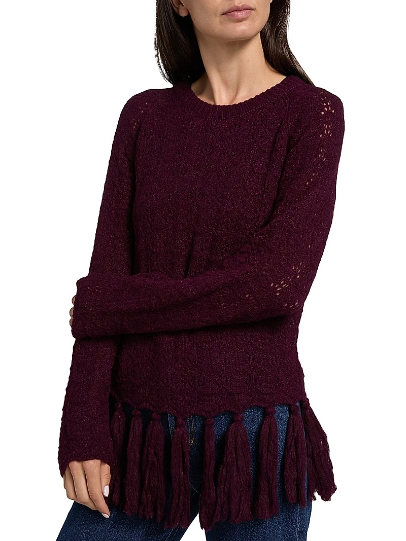 Fia Alpaca-Blend Fringe Sweater