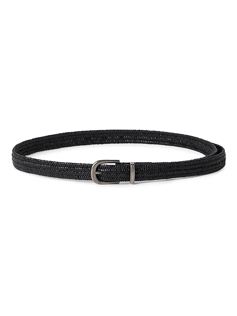 Stretch Braided Leather Belt