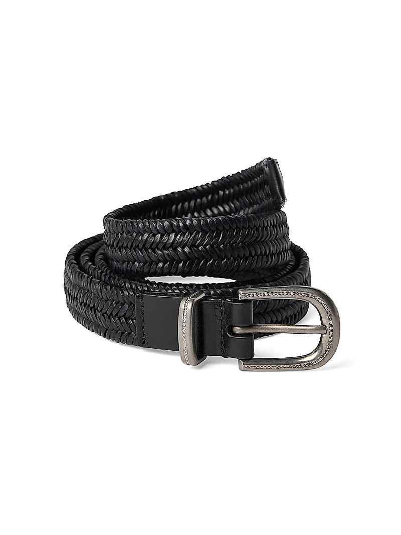 Stretch Braided Leather Belt