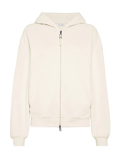 Cotton Smooth French Terry Hooded Sweatshirt