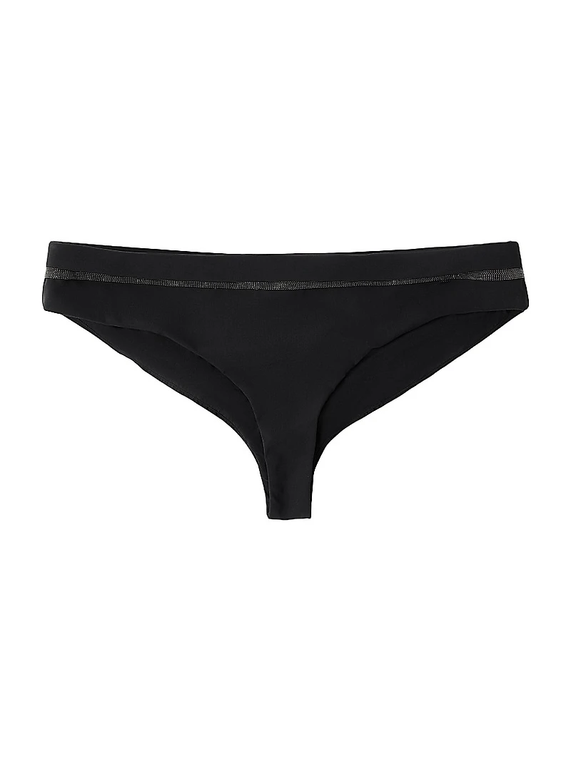 Techno Jersey Bikini Bottoms with Monili