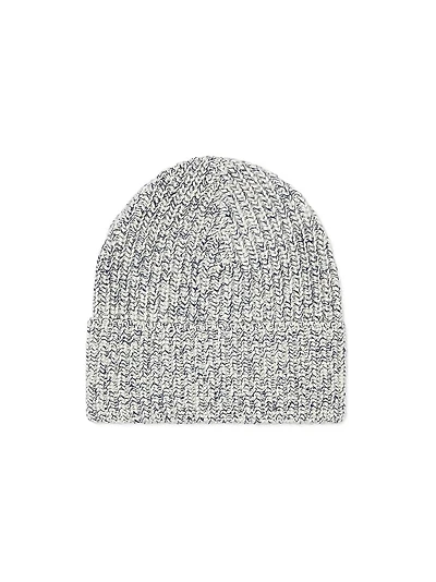 Cashmere Chiné Rib Knit Beanie