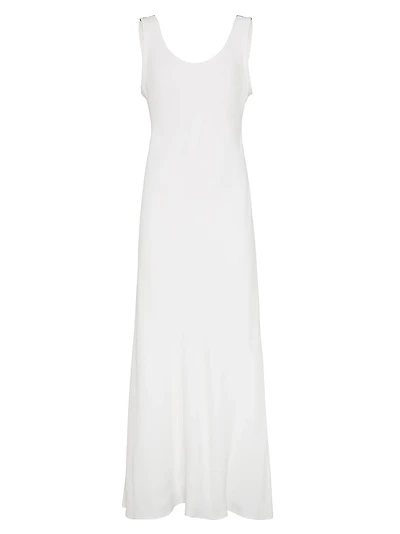 Viscose and Linen Fluid Twill Tank Dress