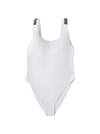 Techno Jersey Bathing Suit with Precious Details