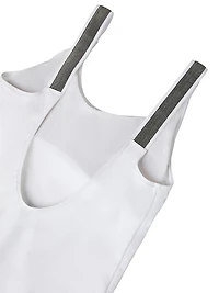 Techno Jersey Bathing Suit with Precious Details