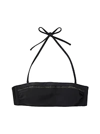 Techno Jersey Bandeau Bikini Top with Monili