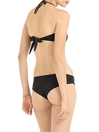 Techno Jersey Bandeau Bikini Top with Monili