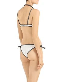 Techno Jersey Bikini Top with Monili