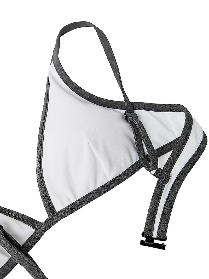 Techno Jersey Bikini Top with Monili