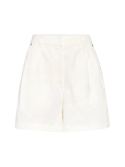 Garment Dyed Cotton and Linen Cover Baggy Shorts
