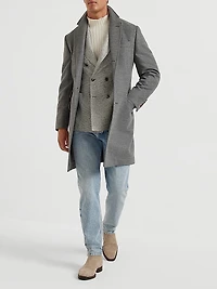 Flecked Prince of Wales Flannel One and a Half Breasted Deconstructed Blazer