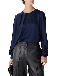 Bliss Drape-Sleeve Blouse