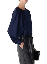 Bliss Drape-Sleeve Blouse