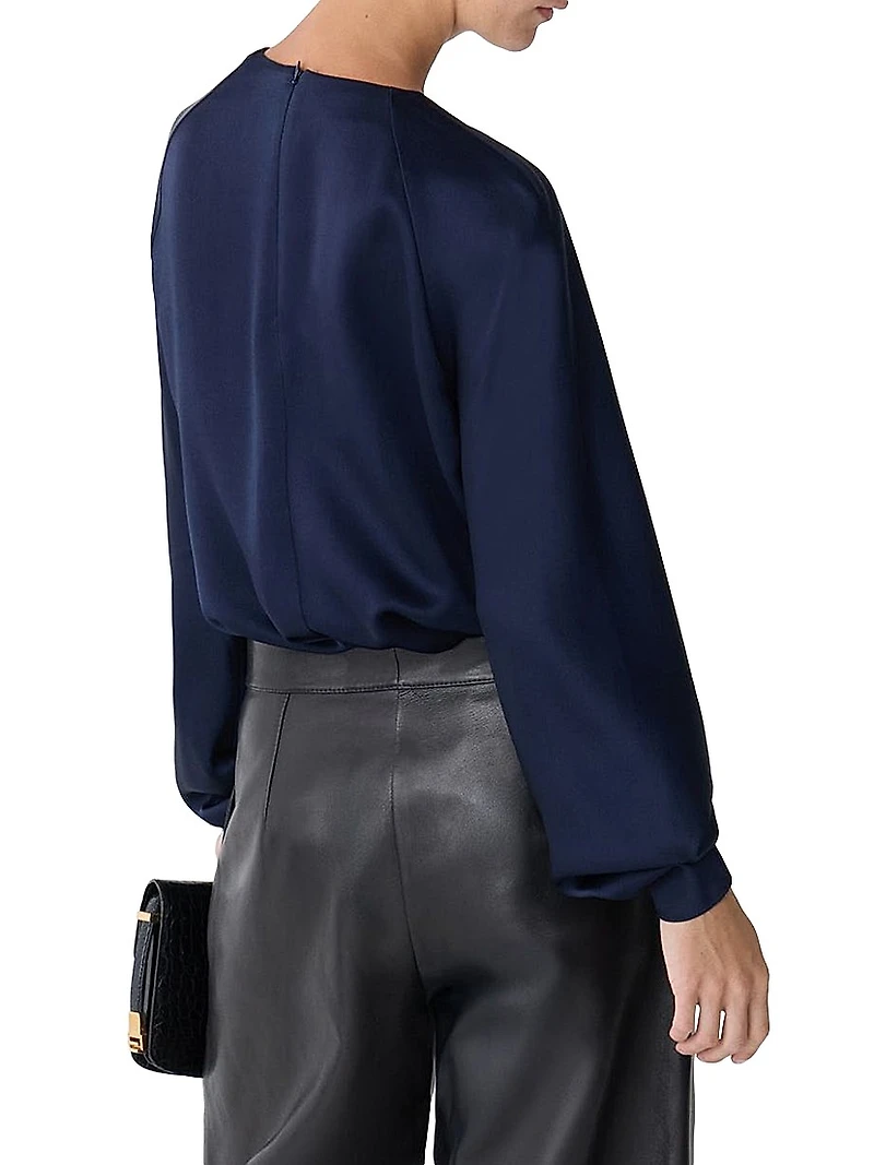 Bliss Drape-Sleeve Blouse