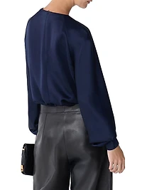 Bliss Drape-Sleeve Blouse