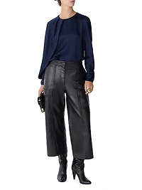 Bliss Drape-Sleeve Blouse