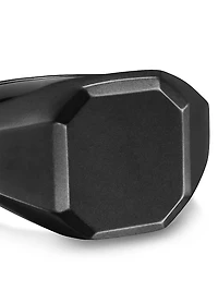 Streamline Signet Ring Black Titanium