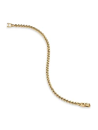 Spiritual Beads Metal Bead Bracelet 18K Yellow Gold, 4MM