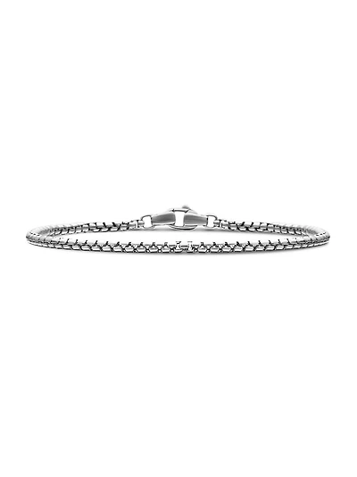 Box Chain Bracelet Platinum, 2.7MM