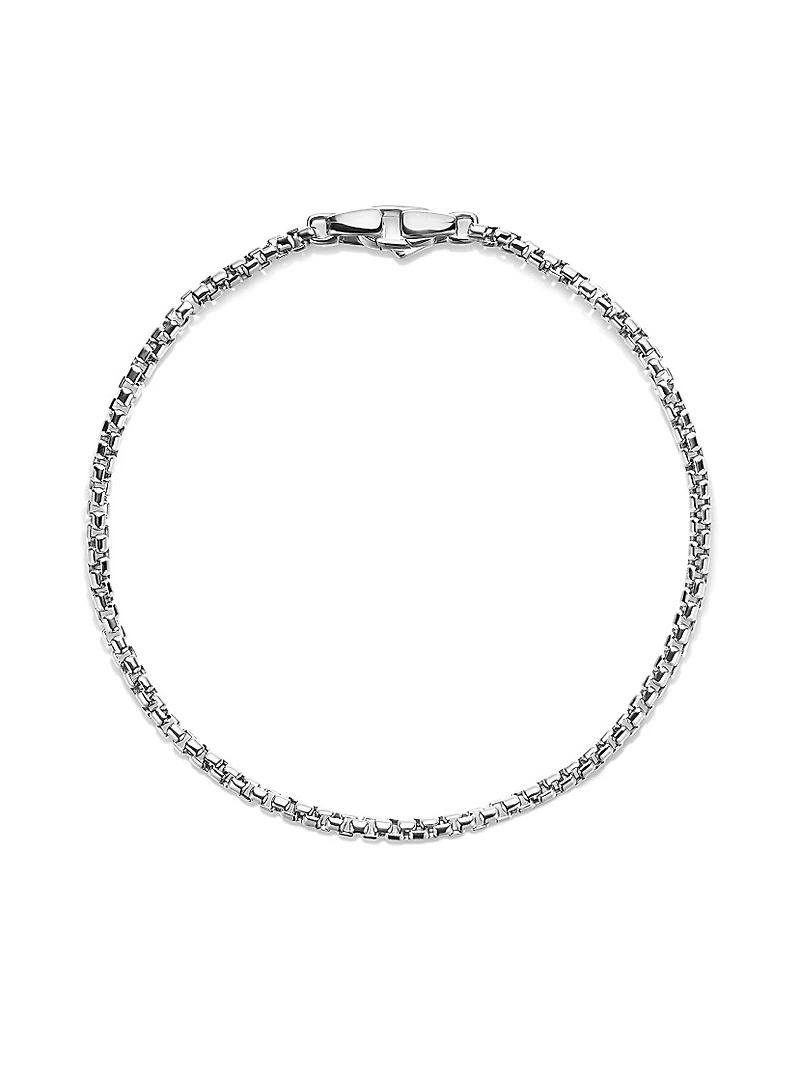 Box Chain Bracelet Platinum, 2.7MM