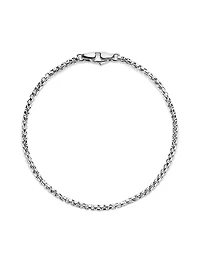 Box Chain Bracelet Platinum, 2.7MM