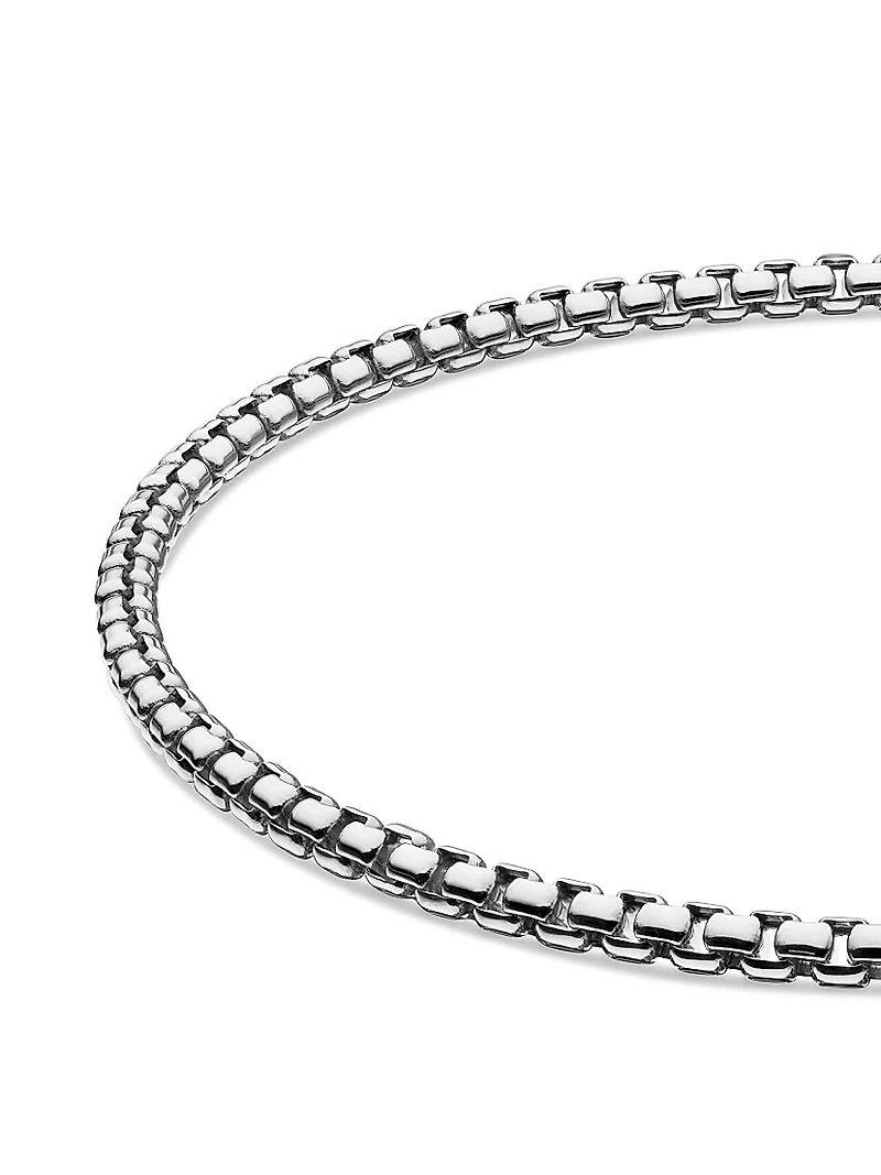 Box Chain Bracelet Platinum, 2.7MM