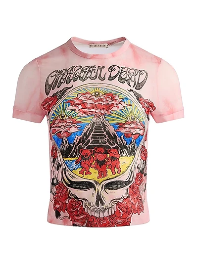 Alice + Olivia x Grateful Dead Tess Crop T-Shirt