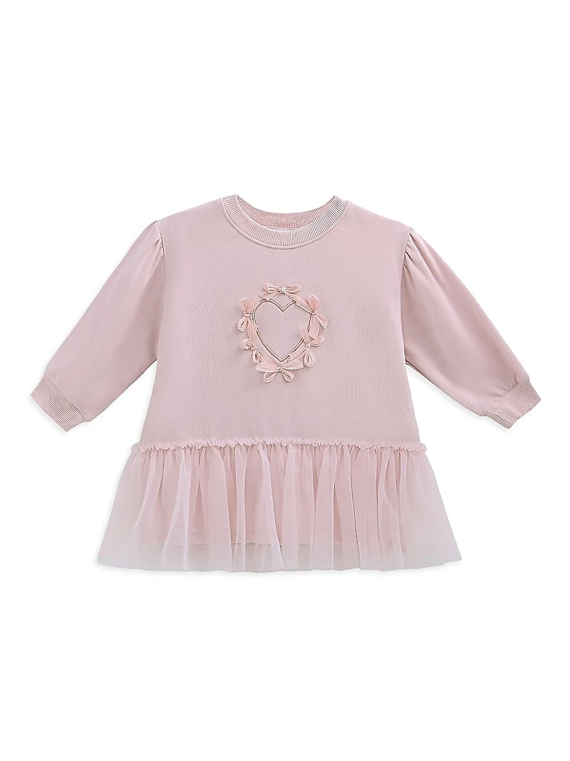 Little Girl's Heart Bow Dress