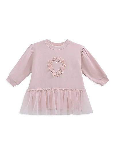 Little Girl's Heart Bow Dress