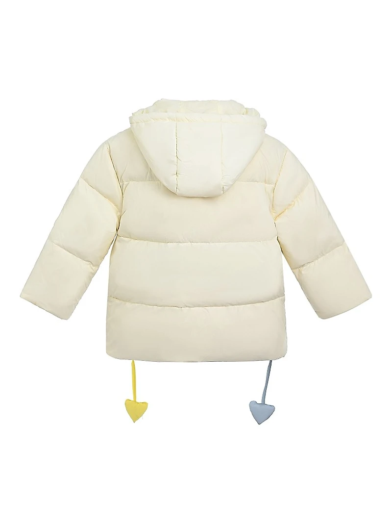 Little Girl's Heart Charm Puffer Jacket