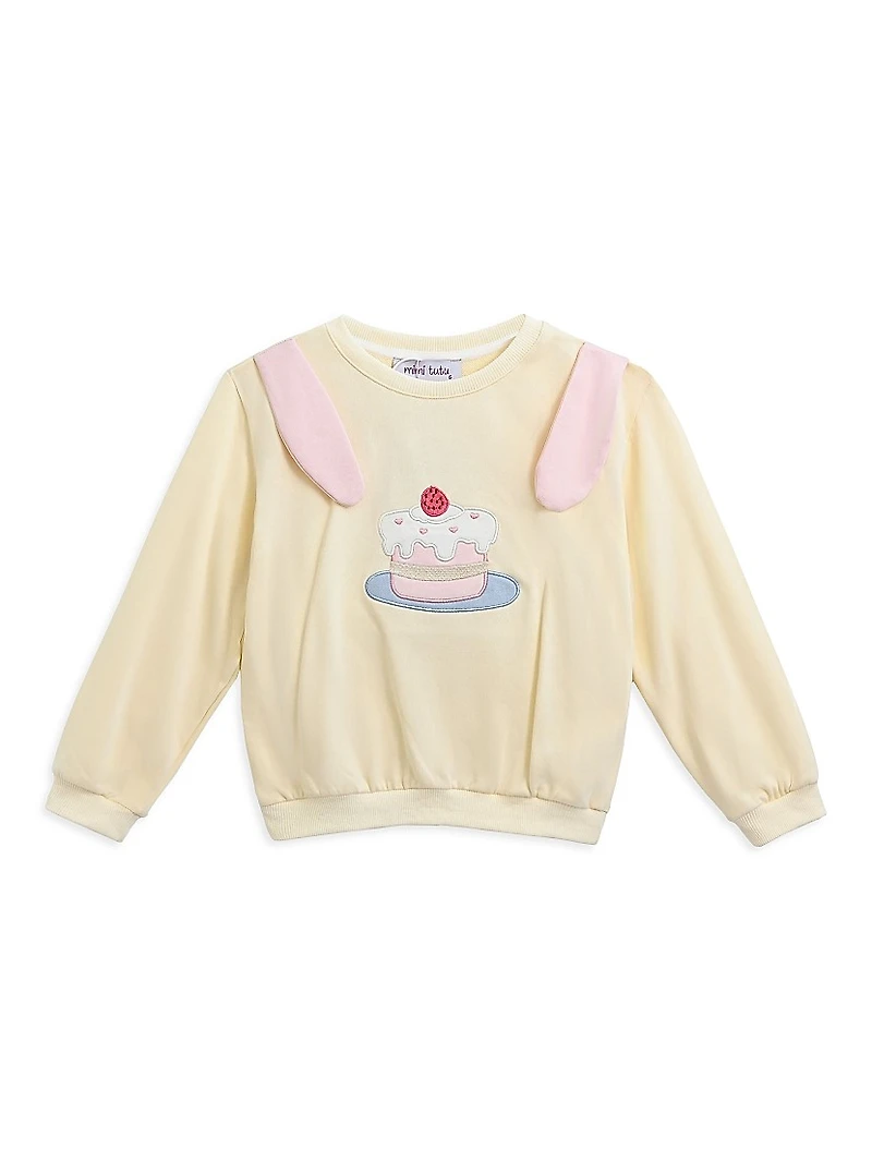 Little Girl's Bunny-Ear Sweatshirt
