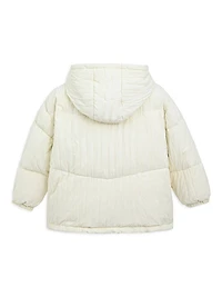 Little Girl's Bow Quilted Puffer Jacket