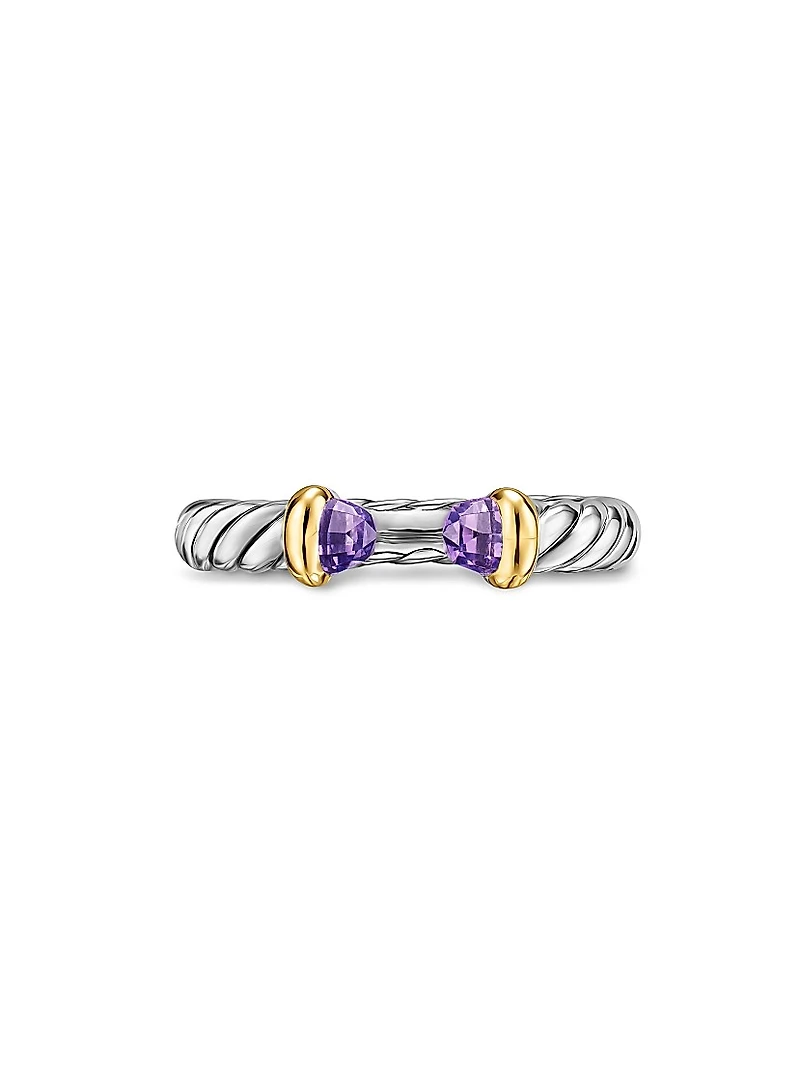 Petite Cable Open Ring Sterling Silver
