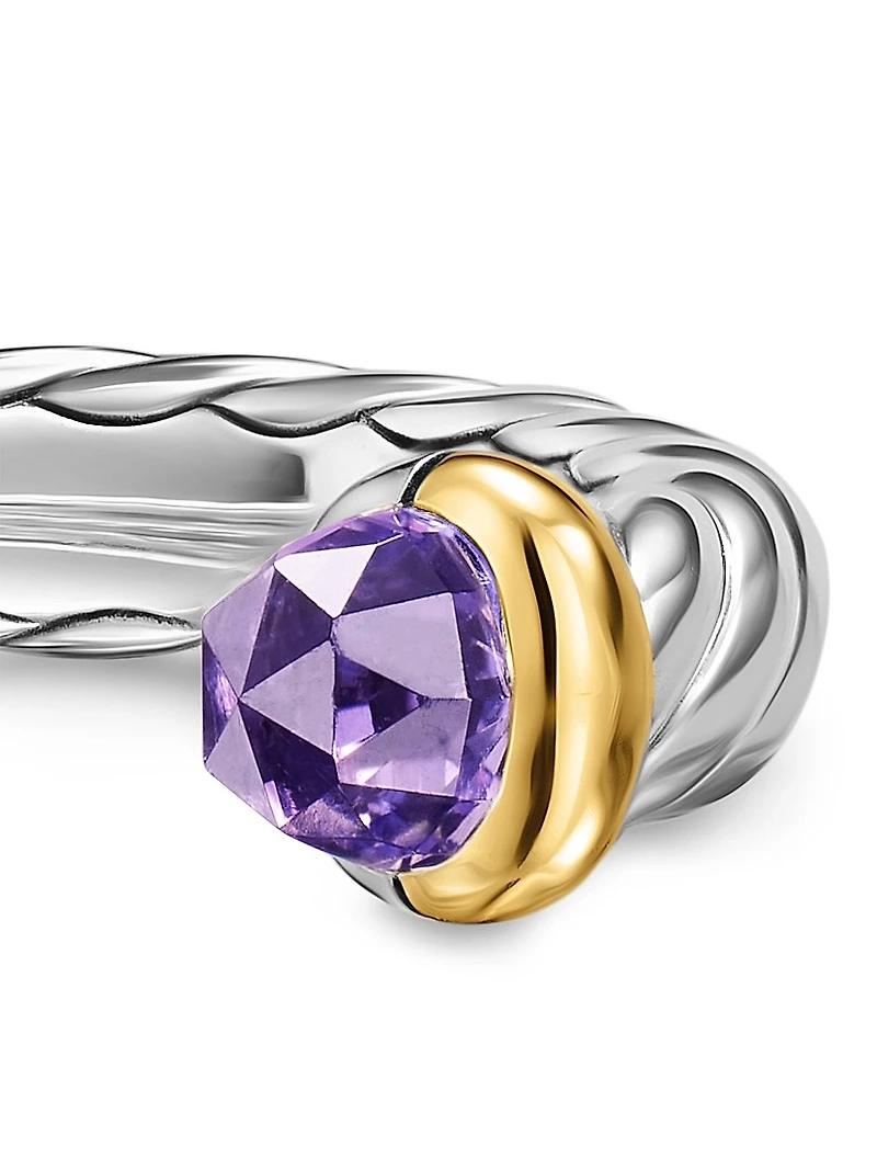 Petite Cable Open Ring Sterling Silver