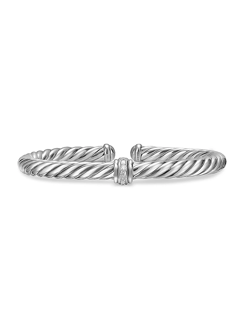 Cable Flex Center Station Bracelet Sterling Silver