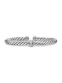 Cable Flex Center Station Bracelet Sterling Silver
