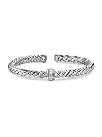 Cable Flex Center Station Bracelet Sterling Silver