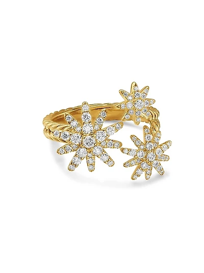 Starburst Multi Star Ring 18K Yellow Gold