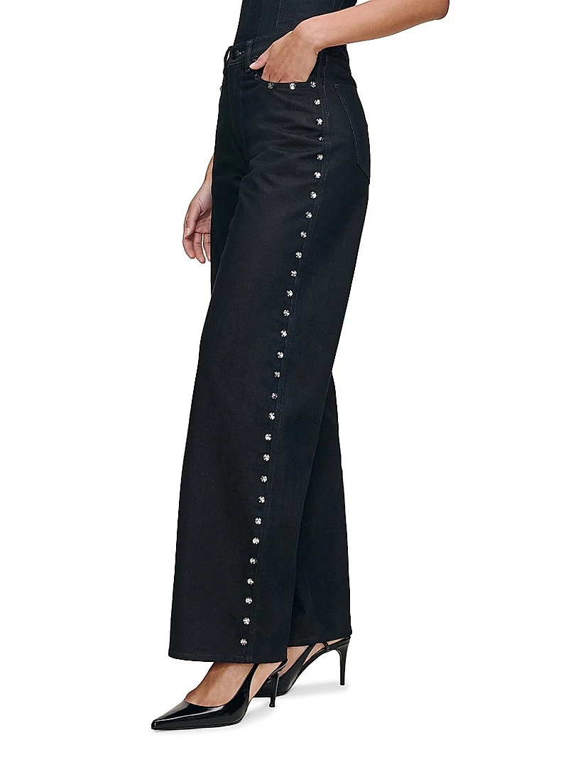 Kaylen Soft Curve SculptSystem High Rise Embellished Jeans