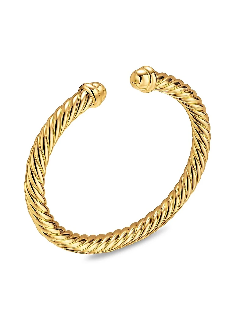Cablespira Flex Bracelet 18K Yellow Gold, 6MM