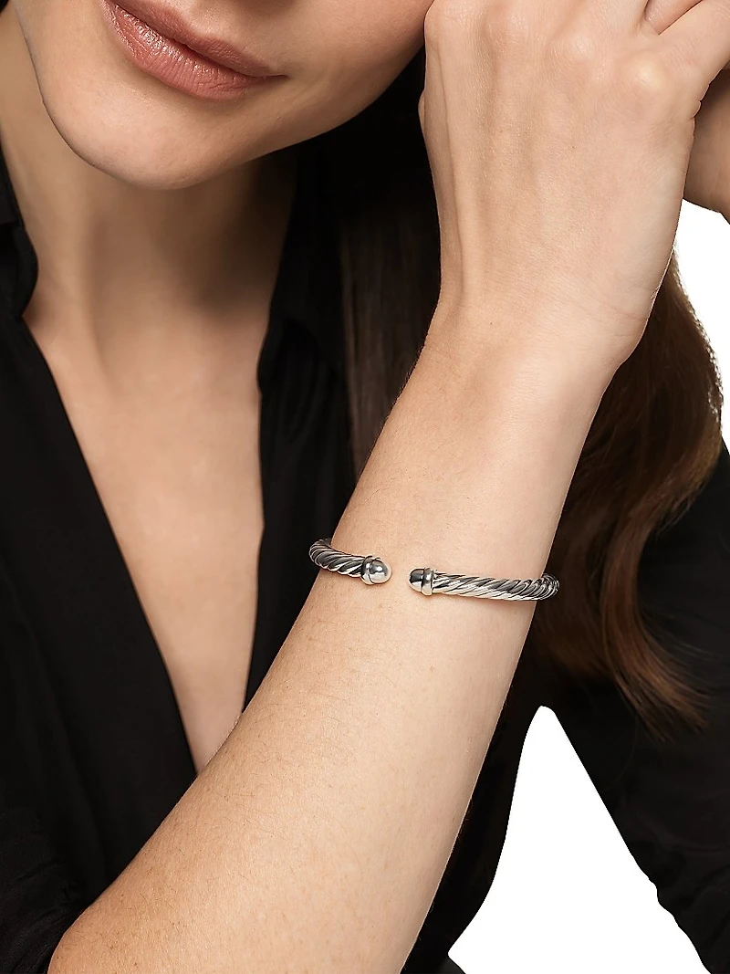 Cable Flex Bracelet Sterling Silver, 6MM